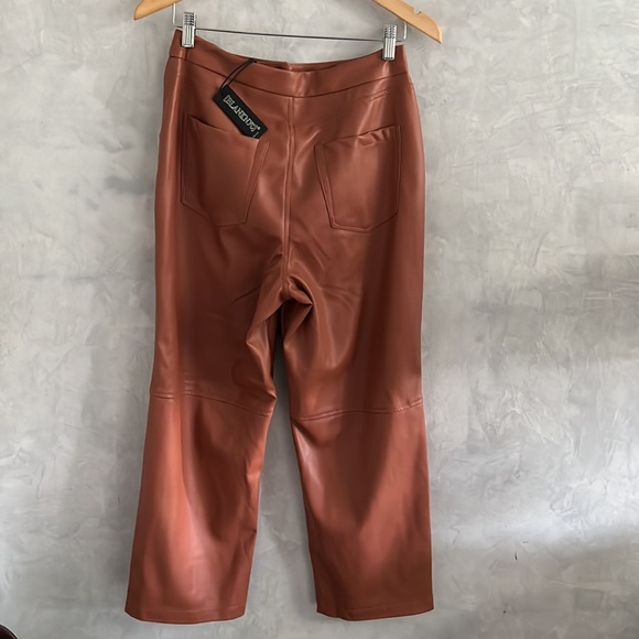 BlankNYC THE BAXTER Vegan Leather Five Pocket Rib Cage Straight Leg PANT Size 29 - Picture 8 of 11